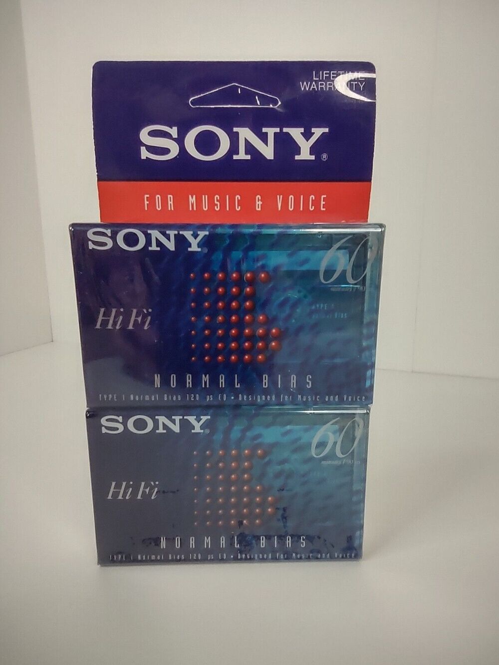 NEW 2 PACK - Sony Hi Fi Type I Normal Bias Blank Cassette Tape 60 Minutes